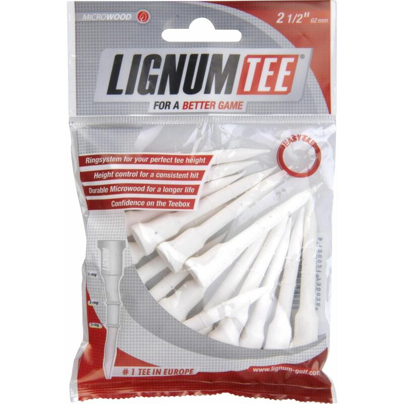 LIGNUM TEE Golf Tee   microwood 62mm Wit