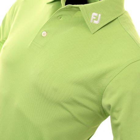 Footjoy Stretch Pique Polo Shirt Lime 2/3