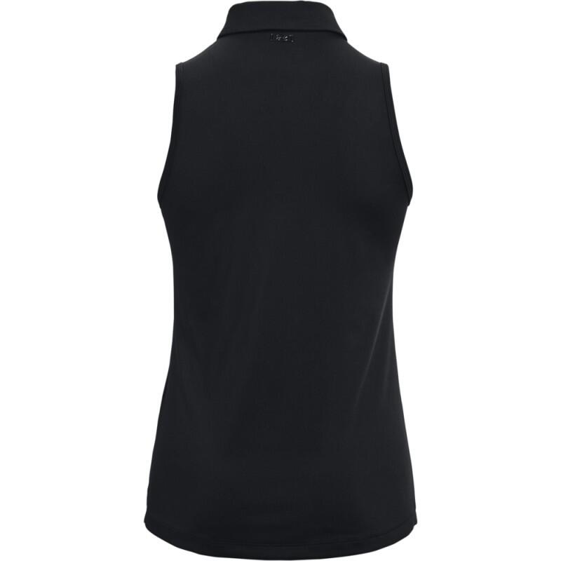 Under Armour Zinger Sleeveless Polo Zwart 2/5