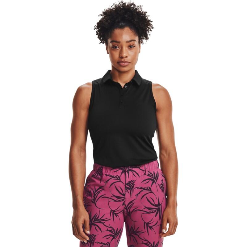 Under Armour Zinger Sleeveless Polo Zwart 4/5