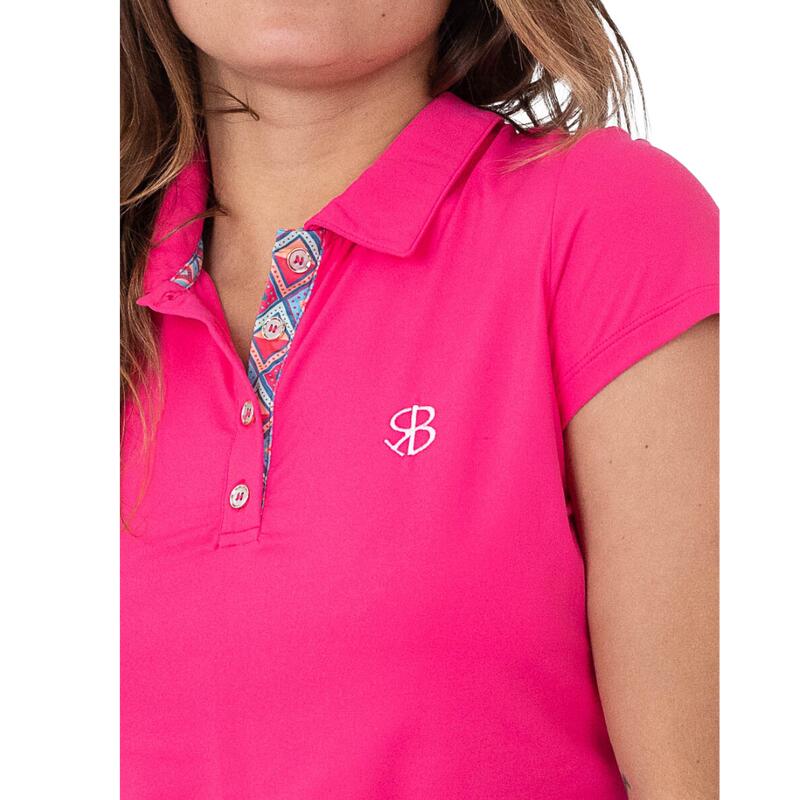 CHIBERTA Golf Polo met korte mouwen  Geo Dames  Fuchia Pink