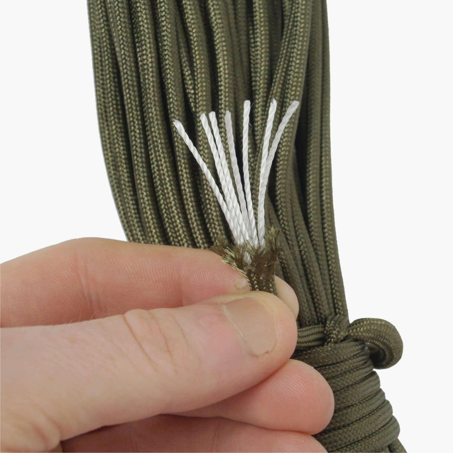 Lomo 7 Strand Paracord - 4mm x 30m/100ft Olive Green