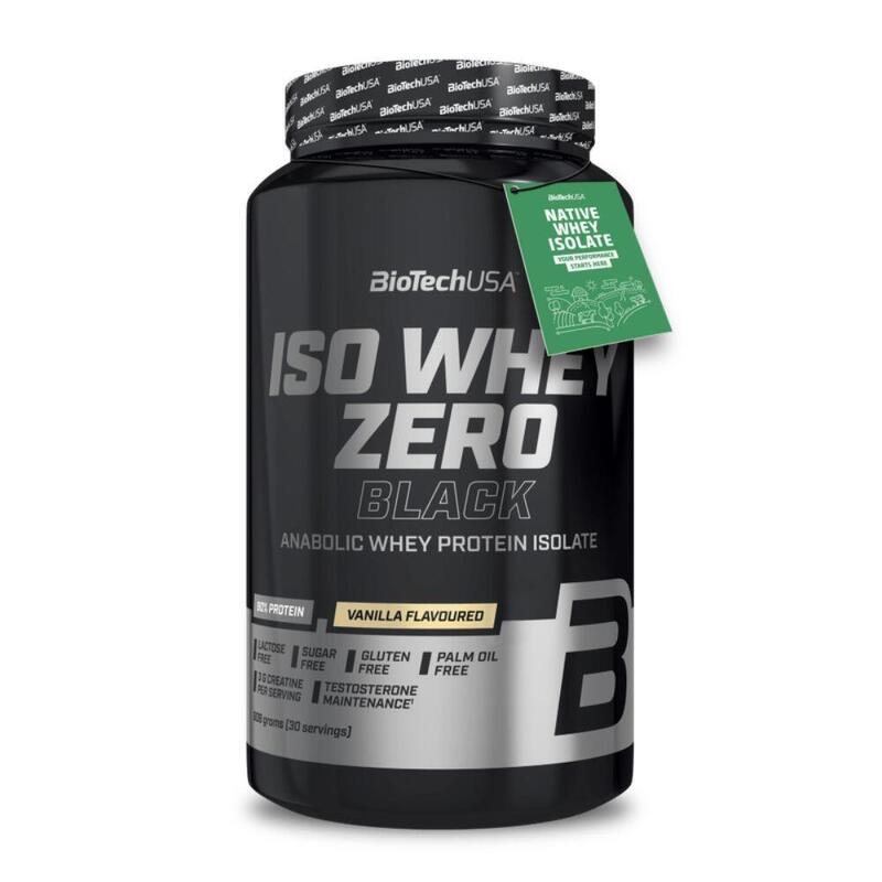 Iso Whey Zero Black proteína en polvo 908gr. Vainilla BioTech USA