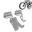 Suporte de Bicicleta de BTT e capacete - Ciclismo - Preto mate