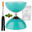 Diabolo Beach met lager - Turquoise + aluminium stokken zwart + 5 m touw