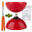 Diabolo Beach met lager - Rood + aluminium stokken oranje + 5 m touw