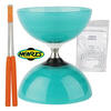 Diabolo Beach met lager - Turquoise + aluminium stokken oranje + 5 m touw