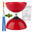 Diabolo Beach met lager - Rood + aluminium stokken blauw + 5 m touw