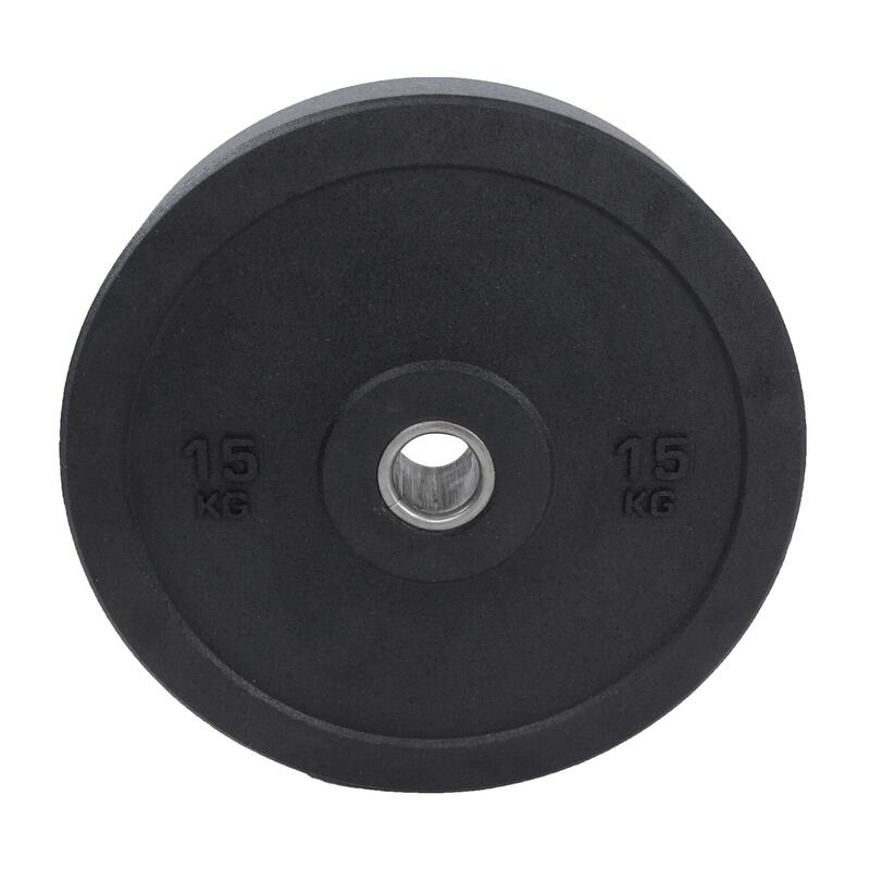 Disque de poids olympique Hi-Temp - Bumper Plate - 50 mm - 15 kg - Noir