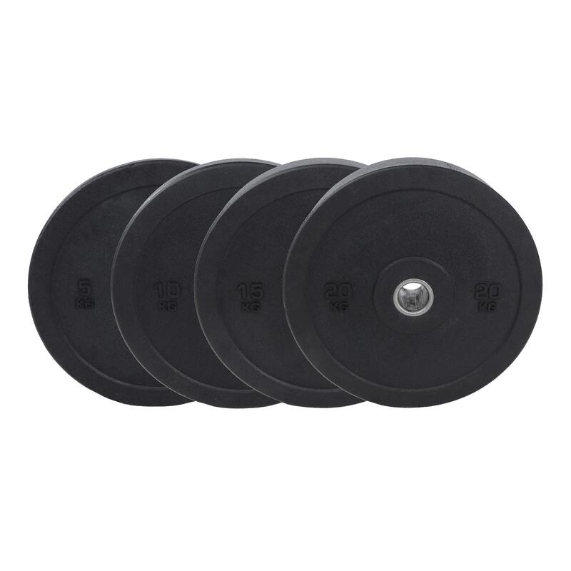 Disque de poids olympique Hi-Temp - Bumper Plate - 50 mm - 15 kg - Noir