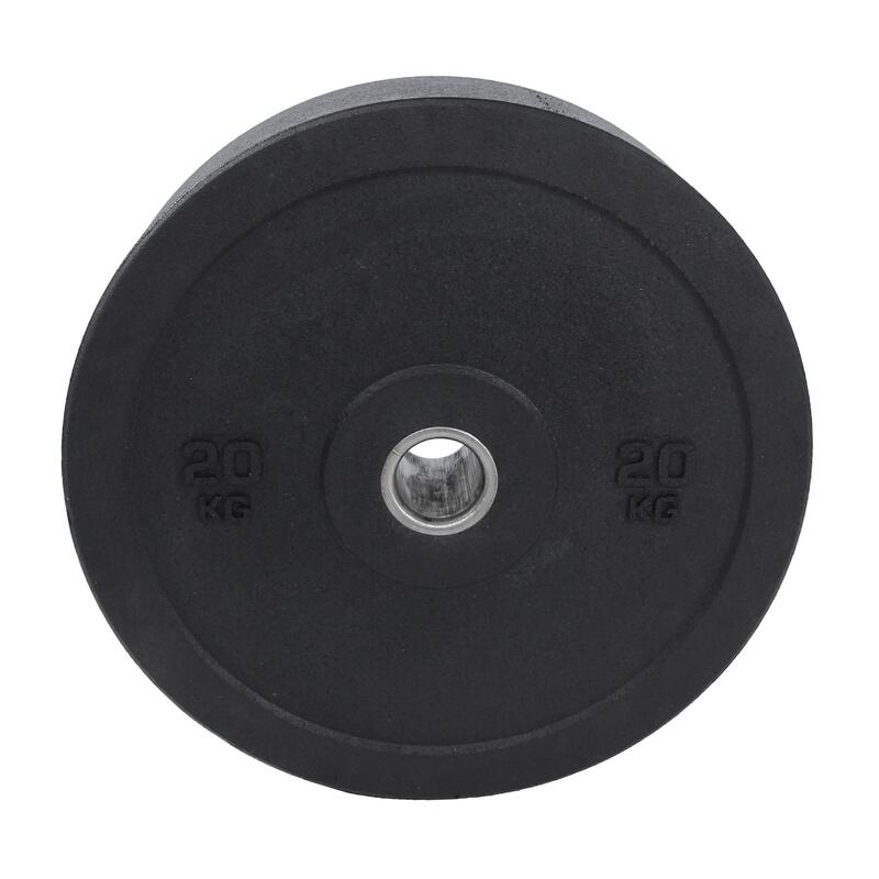 Disque de poids olympique Hi-Temp - Bumper Plate - 50 mm - 20 kg - Noir