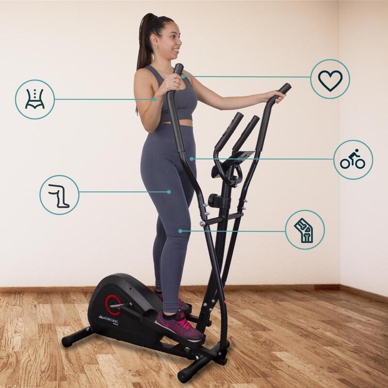 Bicicleta Elíptica 8 niveles 4 Kg Pantalla LCD Antideslizante Ergonómica ATLAS