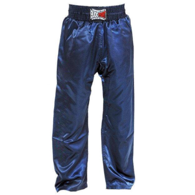 Pantalon de full-contact bleu en satin 1/1