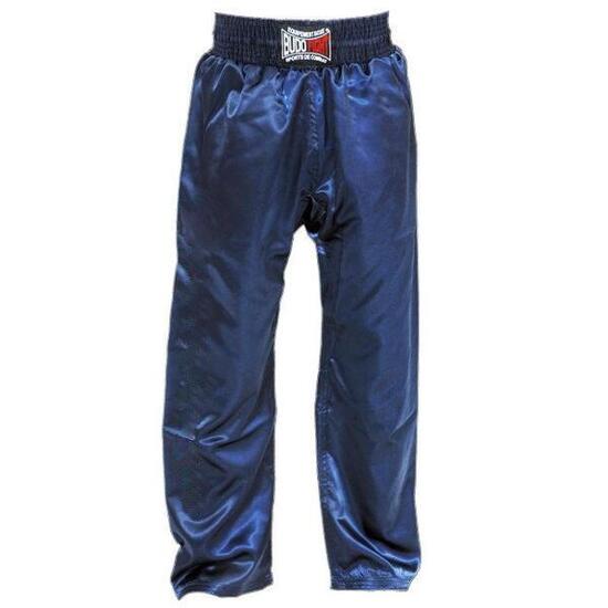 Pantalon de full-contact bleu en satin