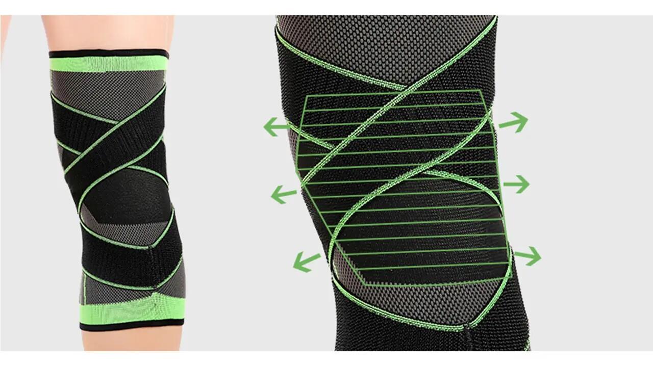 Orteza elastica cu bretele reglabile Spowerts pentru sport sau dureri articulare 5/7