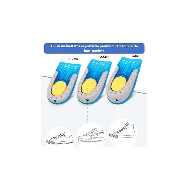 Set 2 buc branturi inaltatoare cu 2.5 cm, din silicon gel antialergic