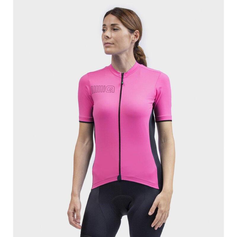 Maillot Manches Courtes Femme Alé Color Block Gris