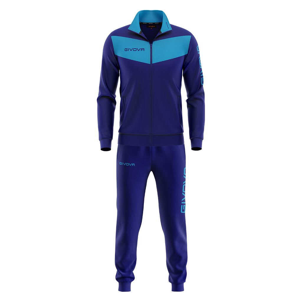TUTA complete uomo ( acetato-poliestere) givova blu/turchese 2/2