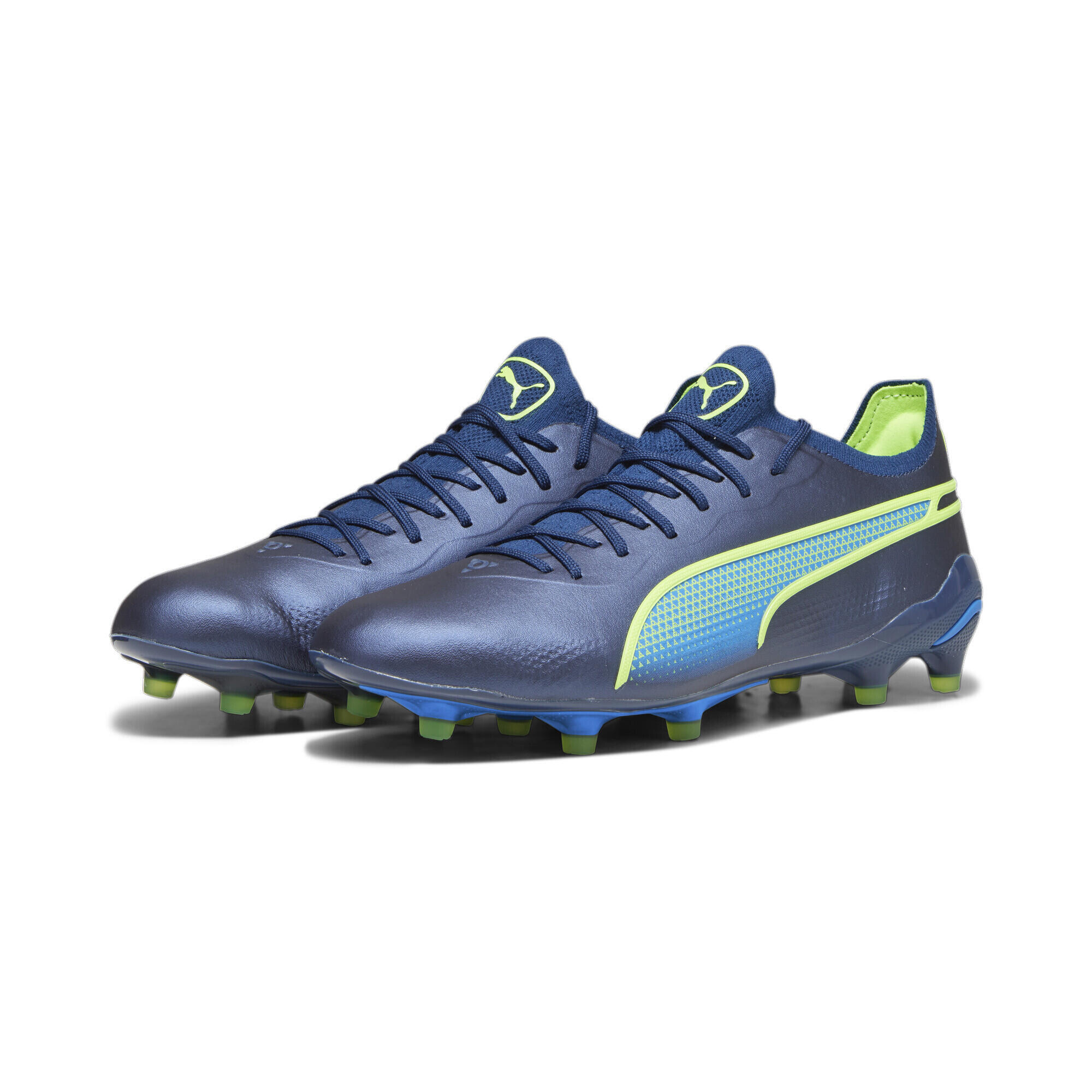 Puma - Chaussures De Football King Ultimate Fg/ag Puma Persian Blue Pro Green Ultra - Chaussures De Football - Bleu - 41 - Decathlon