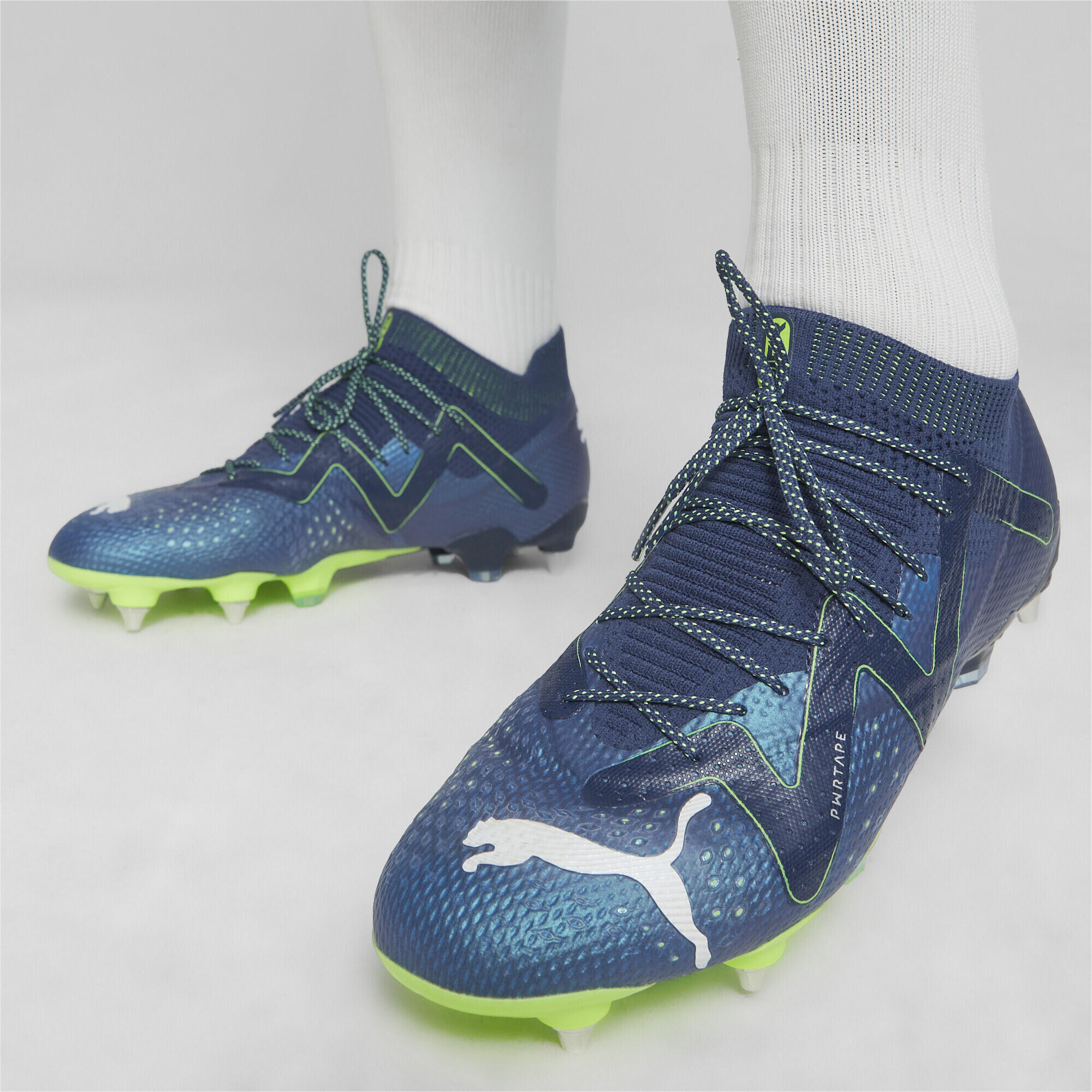 Scarpe da calcio FUTURE ULTIMATE MxSG da uomo PUMA Persian Blue White Pro Green 2/7