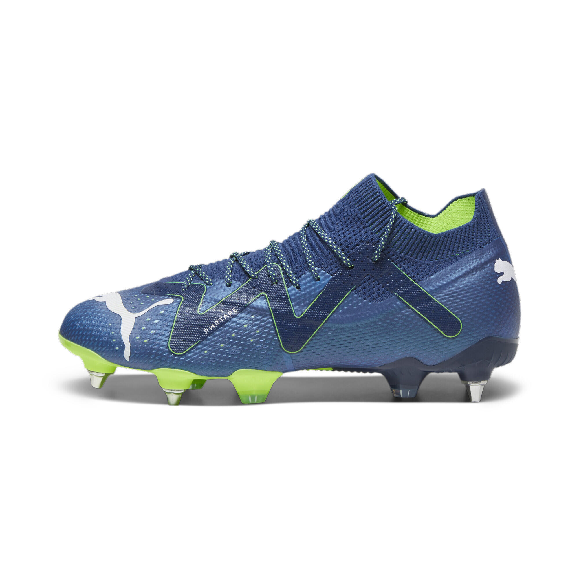 Scarpe da calcio FUTURE ULTIMATE MxSG da uomo PUMA Persian Blue White Pro Green 5/7