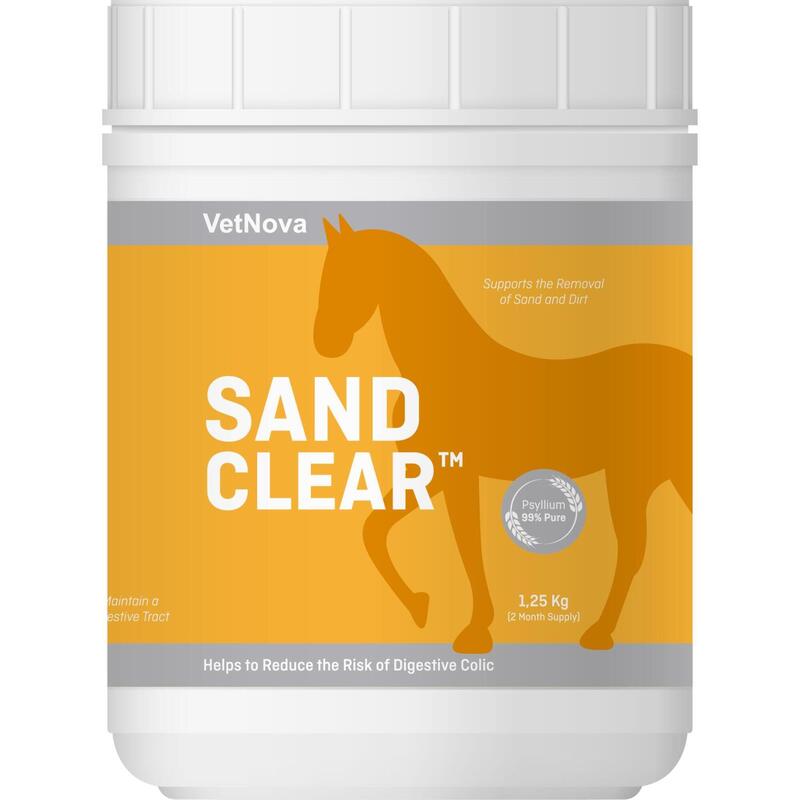 SANDCLEAR ™ 1,25kg, suplemento de Psyllium para eliminar a acumulação de areia.