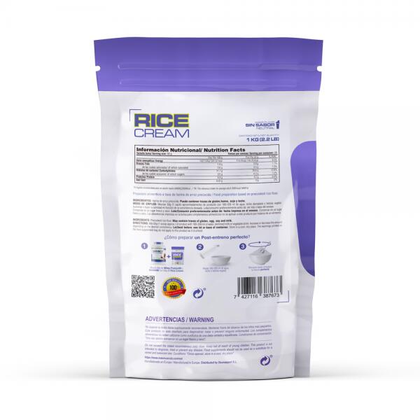 Rice Cream (Crema de Arroz Precocida) - 1Kg Neutro de MM Supplements