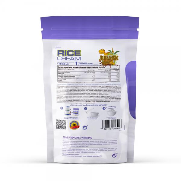 Crema di riso (crema di riso pregelatinizzata) - 1 kg Biscotti neri MASMUSCULO 4/6