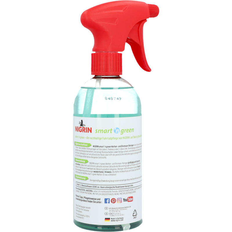 NIGRIN smart and green E-Bike- und Fahrrad-Ketten- und Bremsen-Reiniger 500ml 5/7