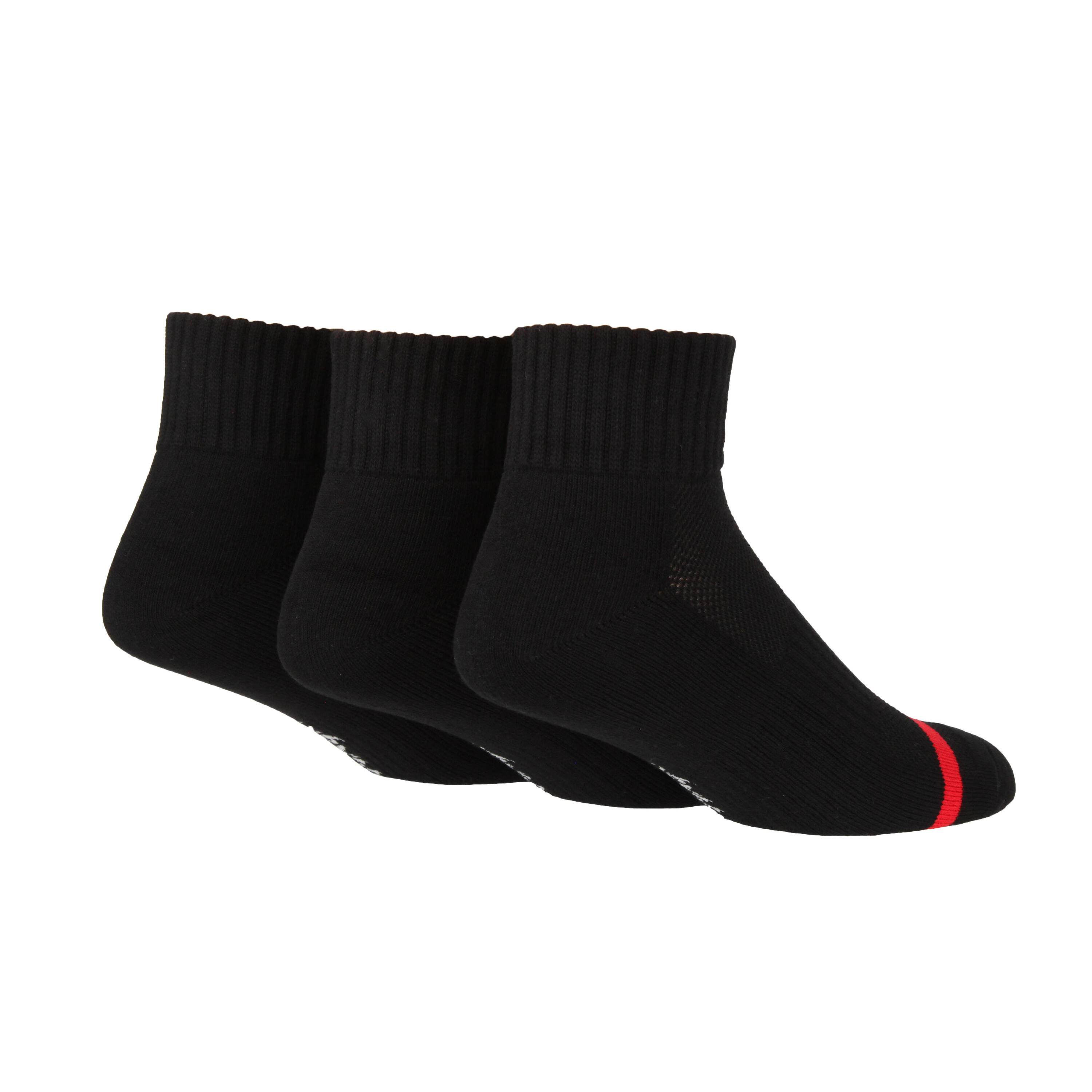 PRINGLE OF SCOTLAND Mens Quarter Length Sports Socks with Half Cushioned Foot and Arch Support Black