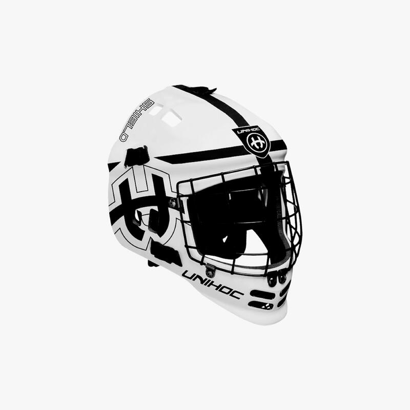 Florbalová brankářská helma Unihoc Shield White/Black