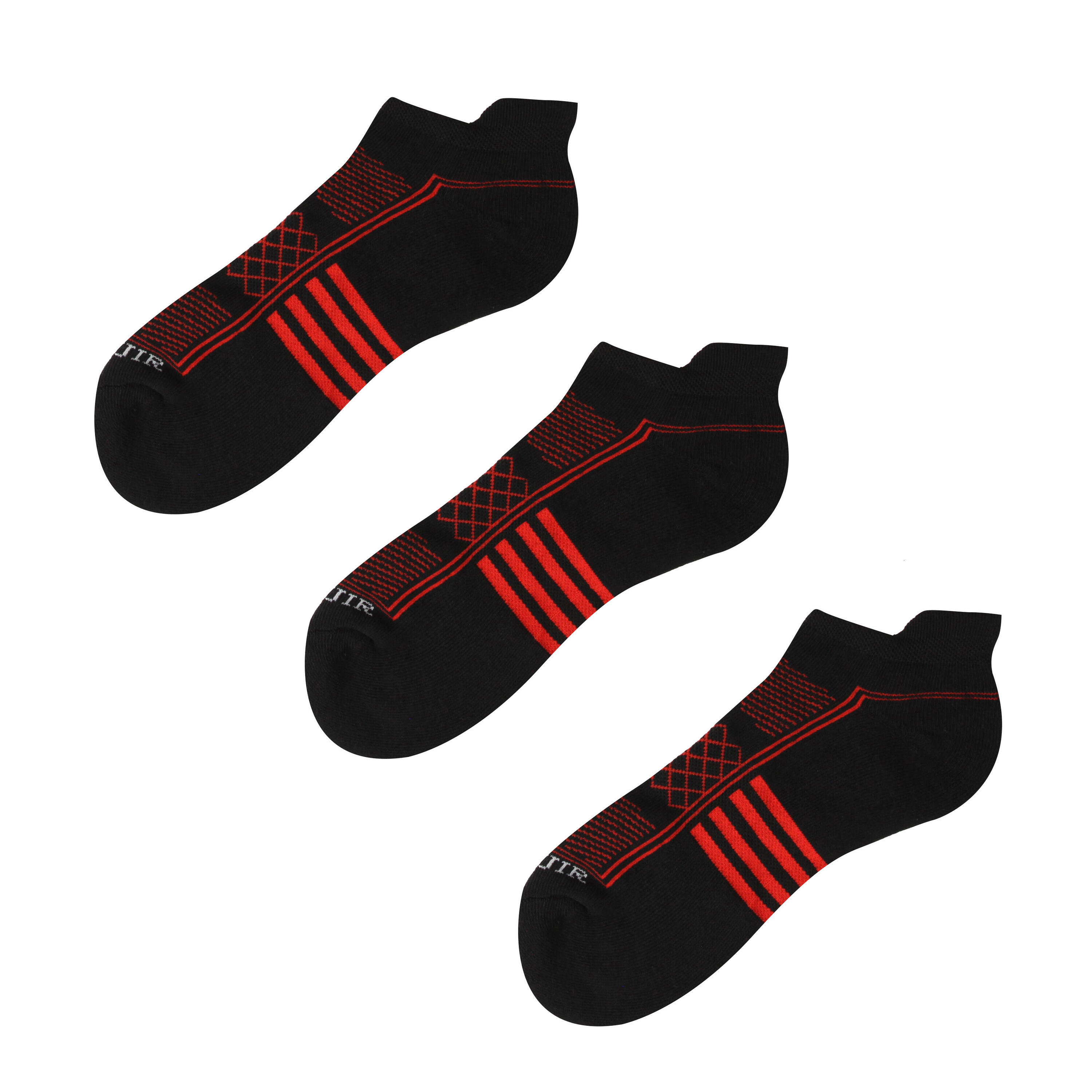 3pk trainer socks with half cushioning, arch support, breathable mesh & heel tab 4/4