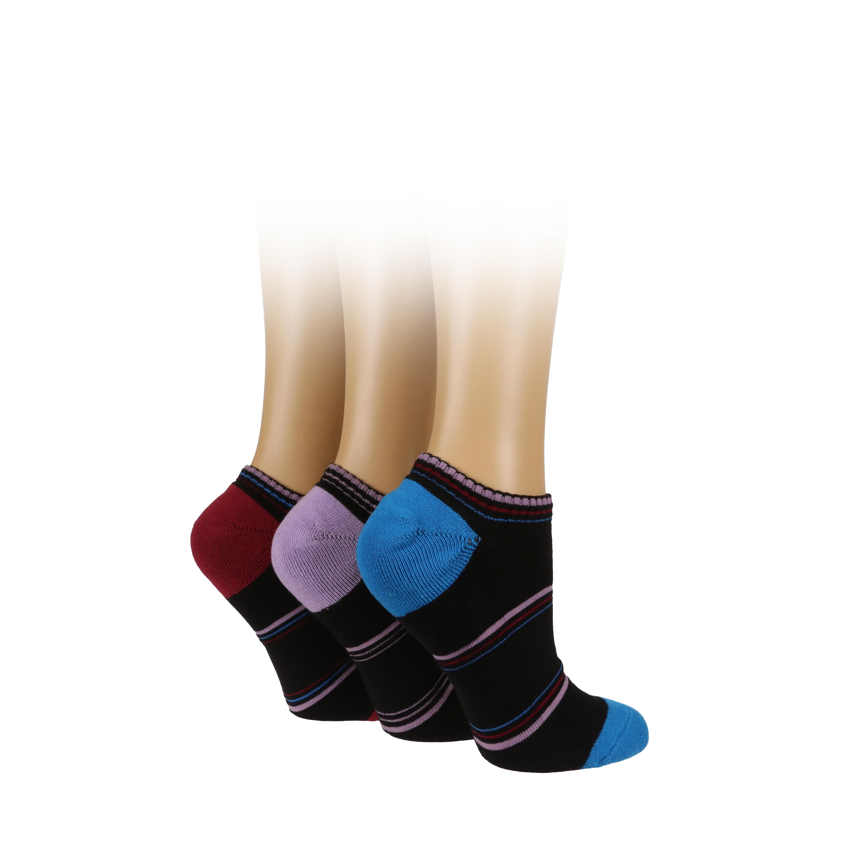PRINGLE OF SCOTLAND F1050 Womens Sports Trainer Socks Cushioned Black