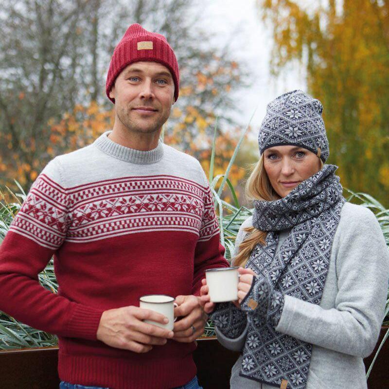 Gebreide handwarmer van wol Freya Loden Green - One Size - Donkergroen 2/4