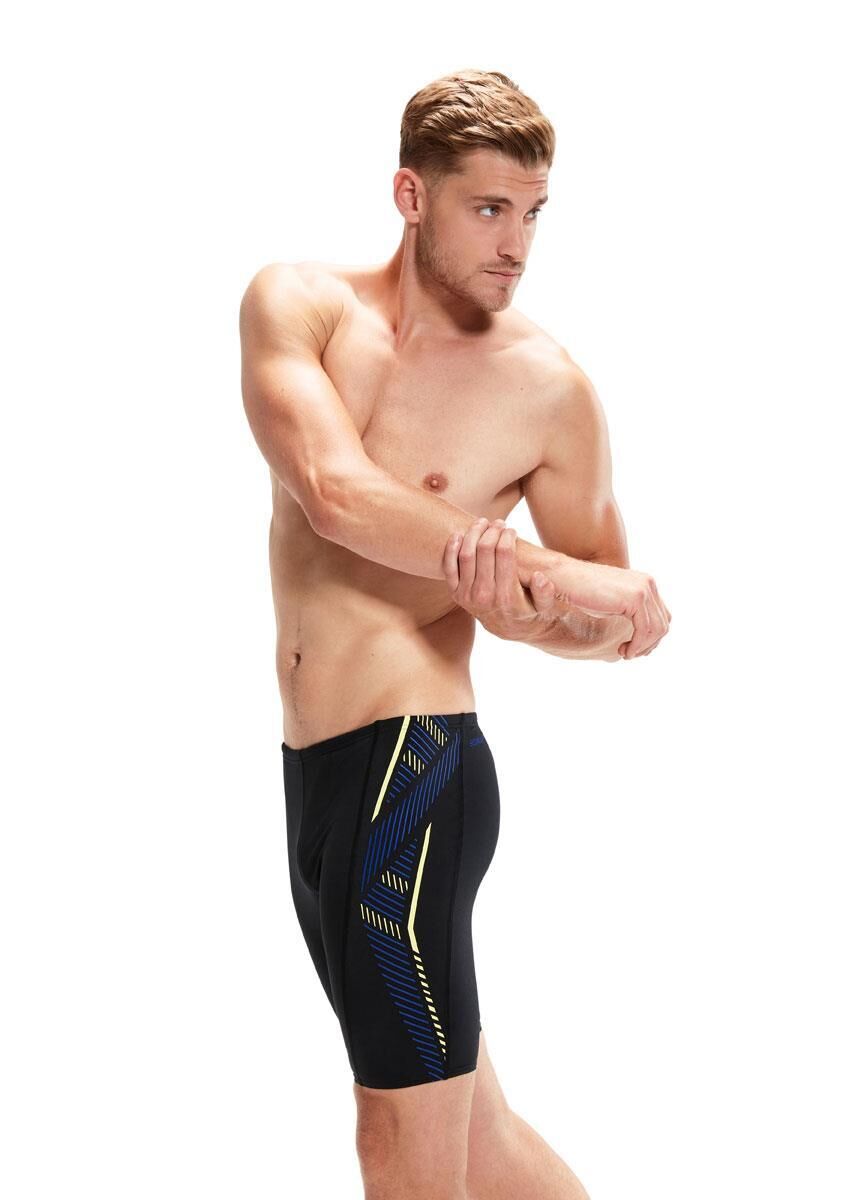 SPEEDO Men's Tech Panel Jammer Black/Blue