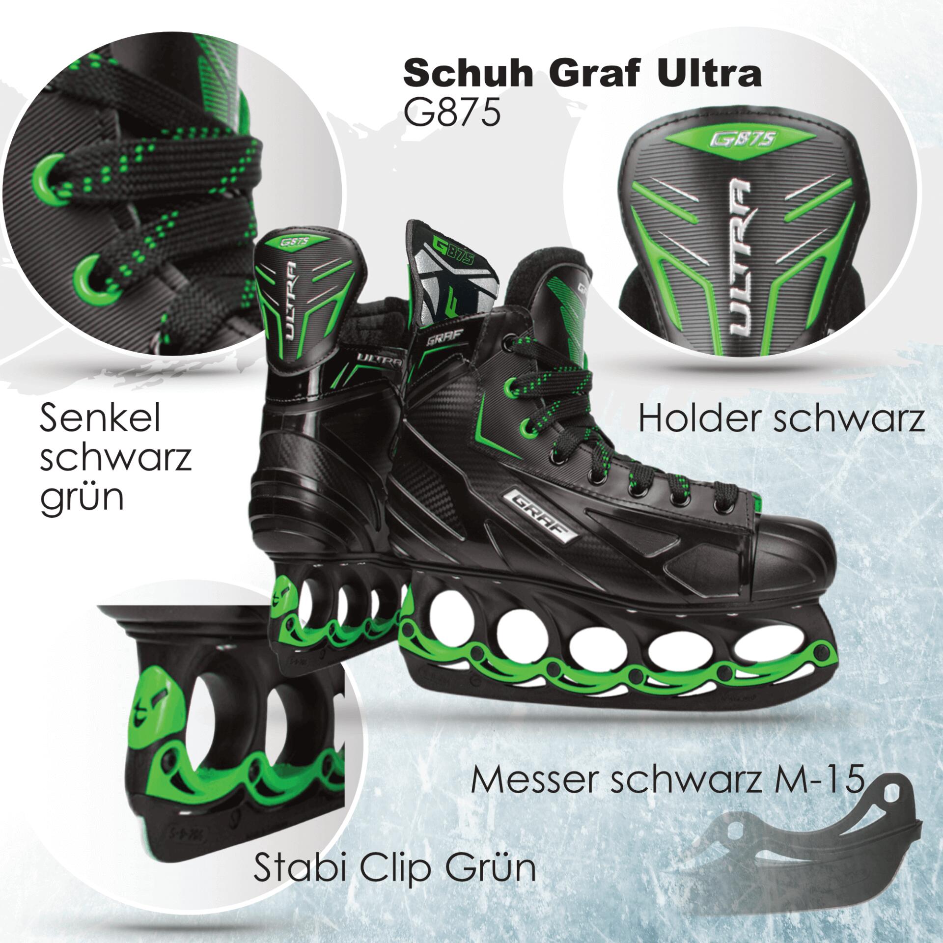 tblade Schlittschuhe Graf Ultra G875 Green Edition Ultraleicht mit t-blade Kufen 3/7