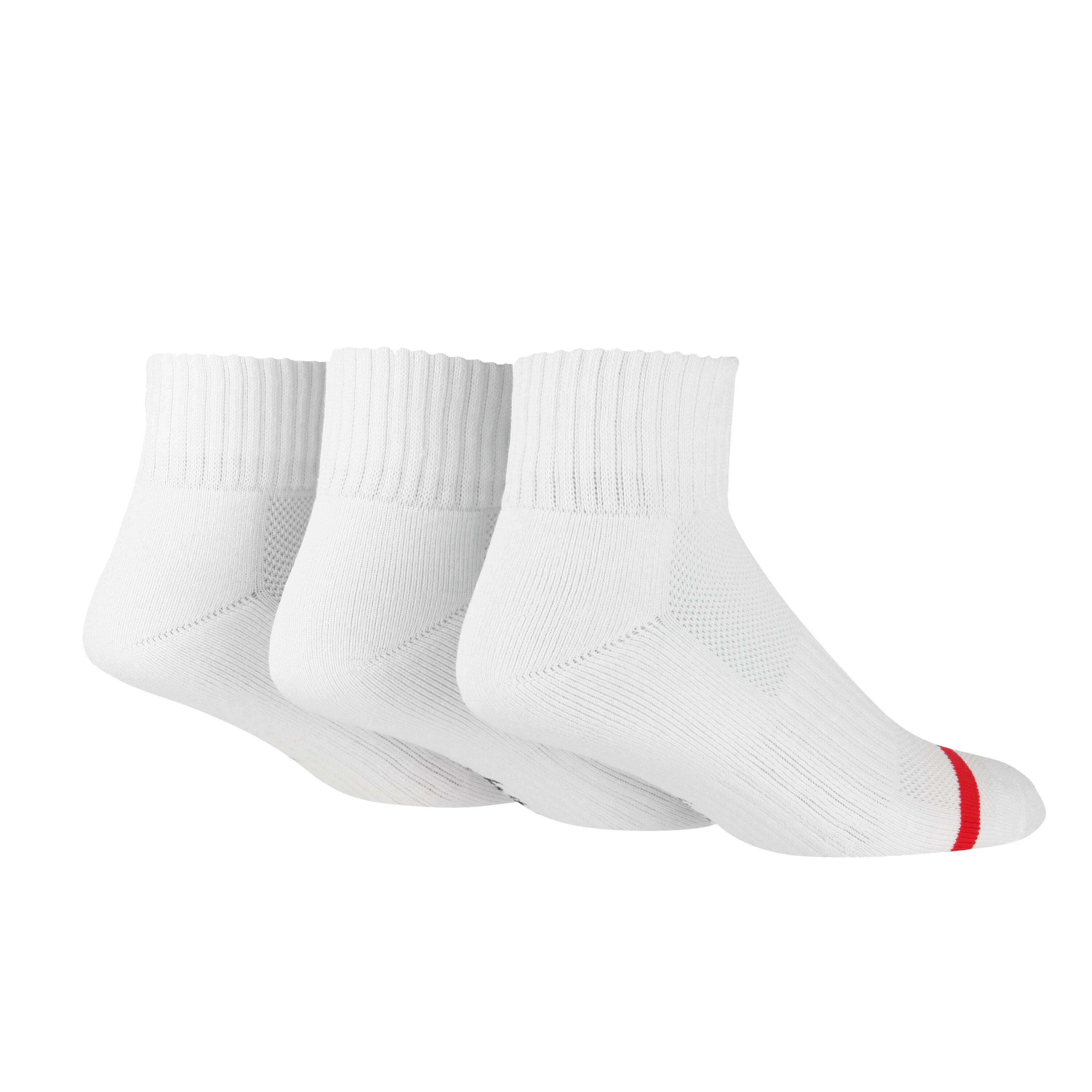 PRINGLE OF SCOTLAND Mens Quarter Length Sports Socks with Half Cushioned Foot and Arch Support White