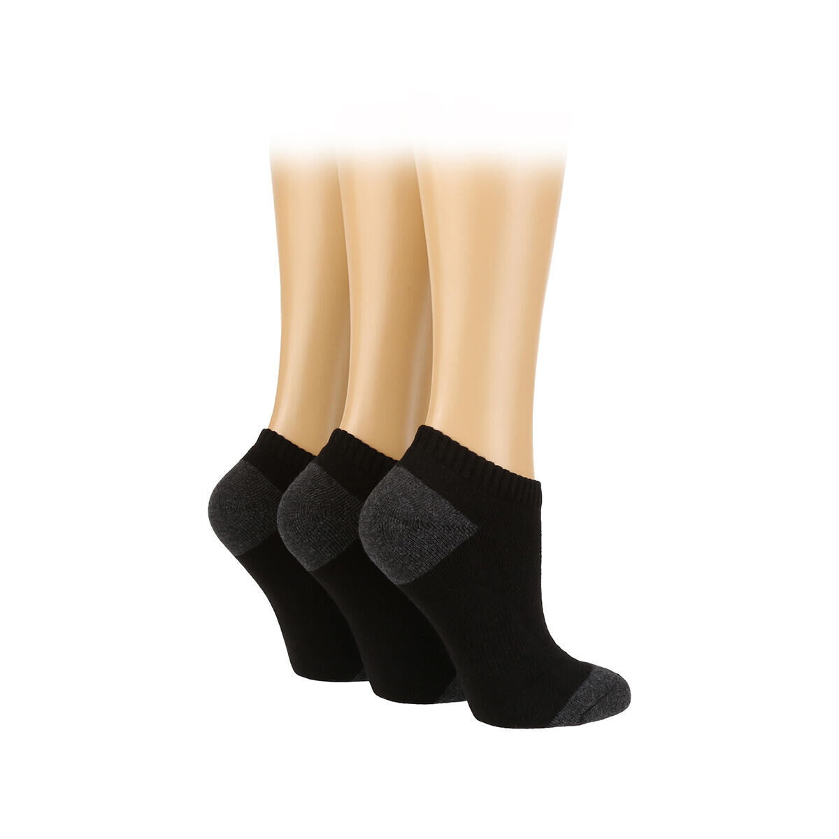 PRINGLE OF SCOTLAND F1050 Womens Sports Trainer Socks Cushioned Black