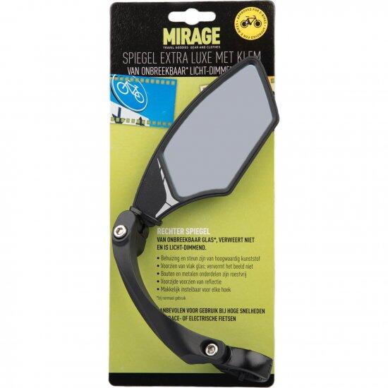De Luxe Black Mirage Right Mirror for E-Bikes 3/5