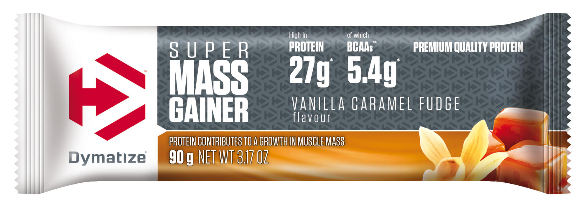 Barres protéinées - Super Mass Gainer Bar - Caramel à la Vanille Boite de 10 2/3