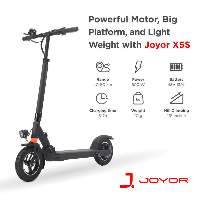 Joyor X5S volwassen elektrische scooter zwart