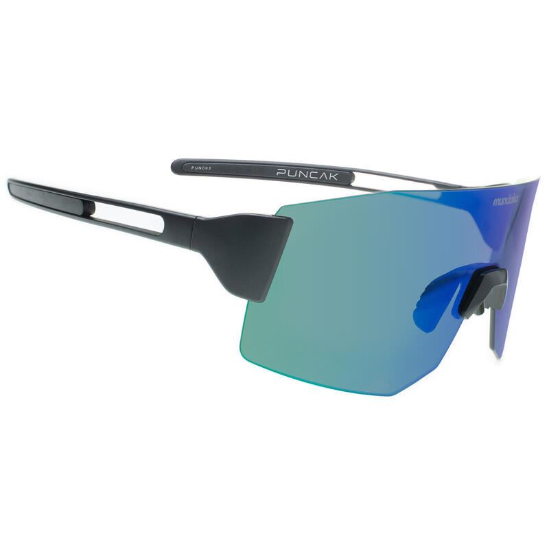 Lunettes de soleil de sport PUNCAK noir mat, CX VERT - cat.3 - MUNDAKA