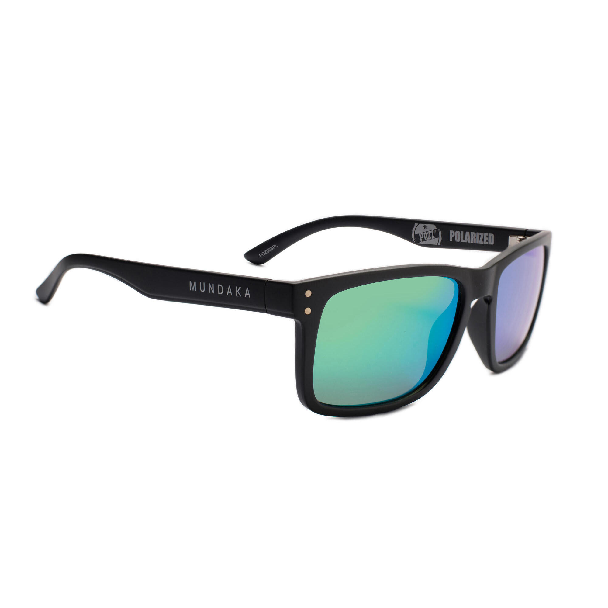 Mundaka - **lunettes De Soleil Pozz' Noir Mat, Cx Polarisés Vert Cat.3 - Mundaka** - Lunettes De Soleil - Noir|vert - Taille Unique - Decathlon