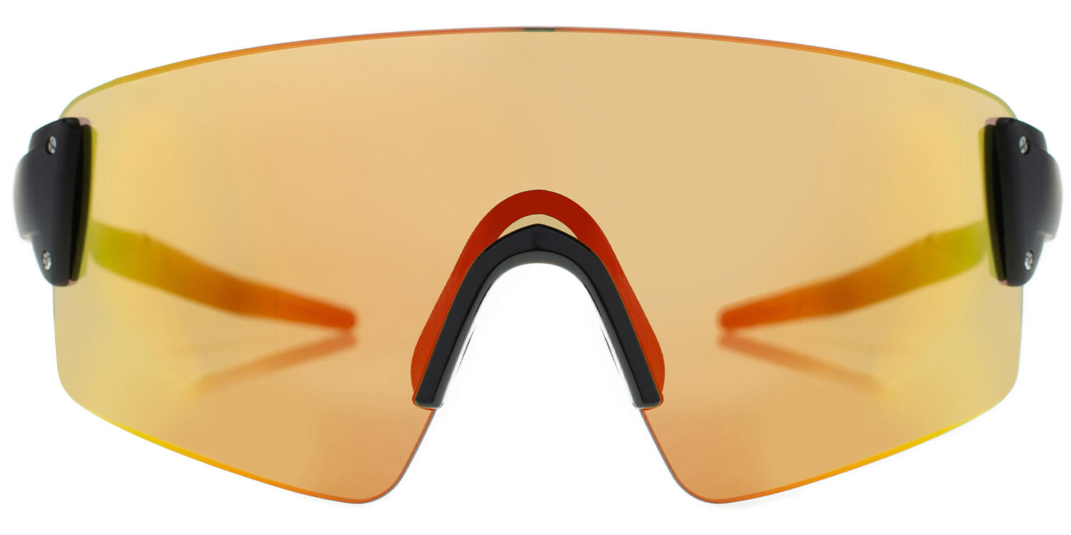 AI1XS sportowe okulary słoneczne czarne mat, CX POMARAŃCZ - kat.3 - MUNDAKA 2/4