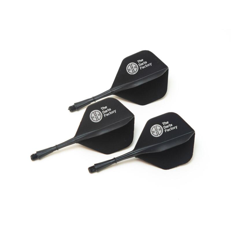 The Darts Factory - One Piece Shaft and Flight - Black