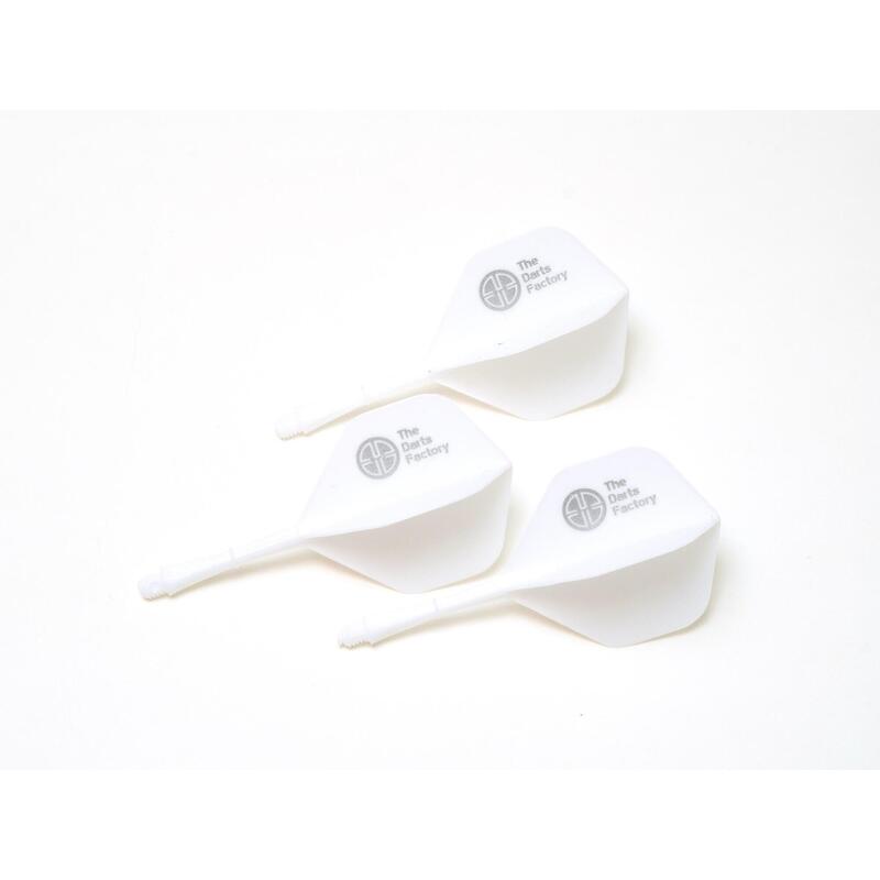The Darts Factory - One Piece Shaft and Flight - White