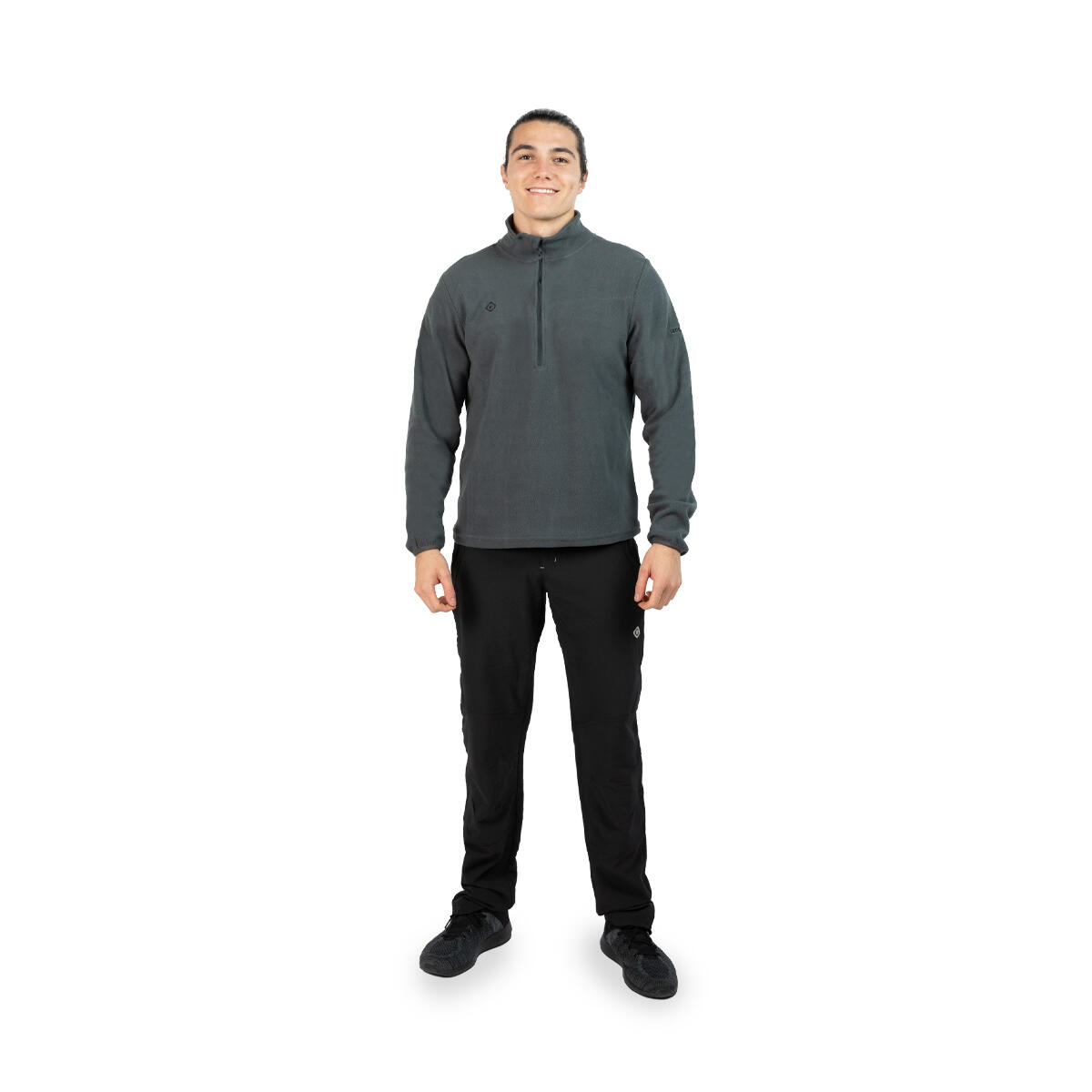 Fodera in pile sportiva da uomo con mezza zip SUTTON M di Izas, supera le tue sf 5/5