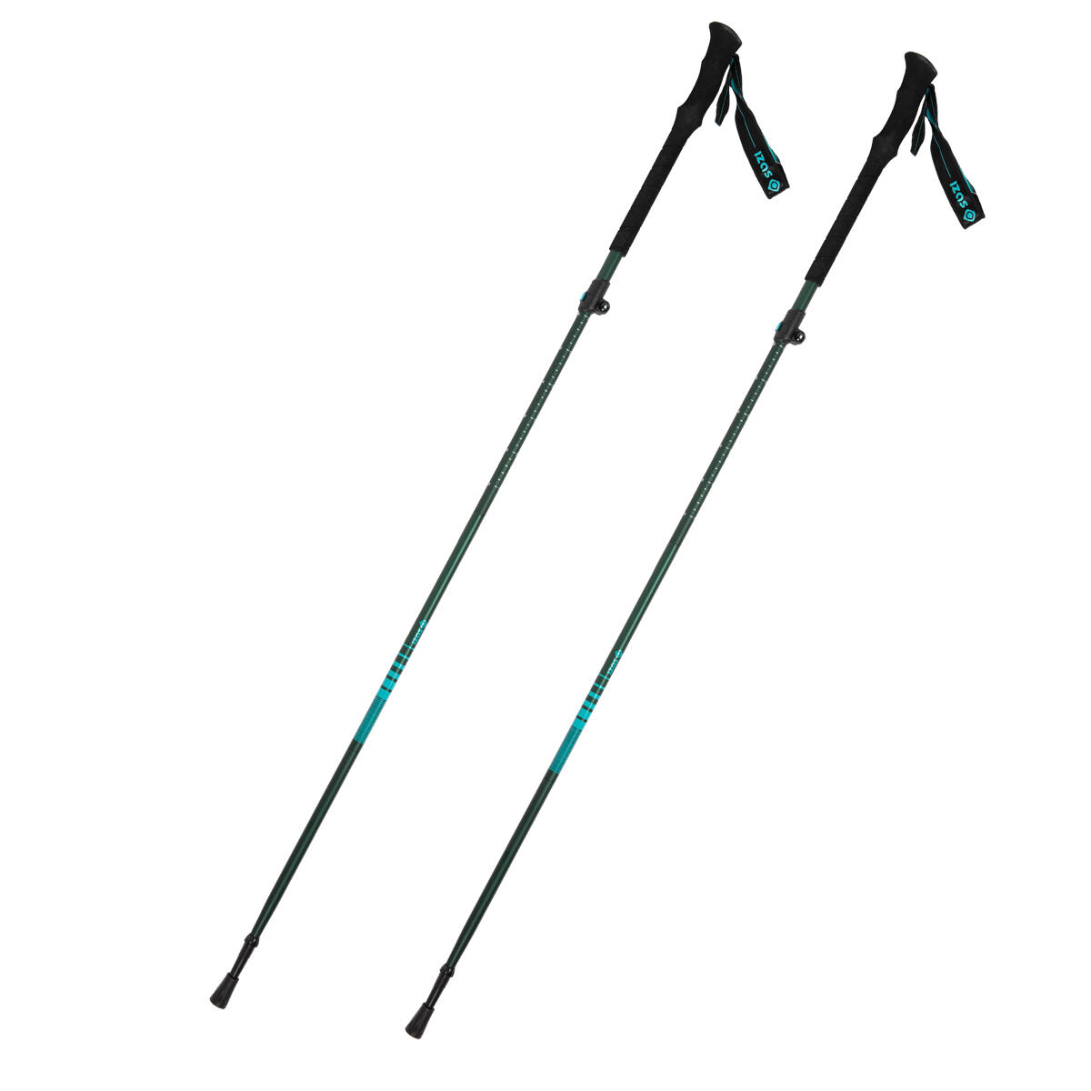 Bastão de trekking/ caminhada telescópico, ajustável e dobrável satue izas