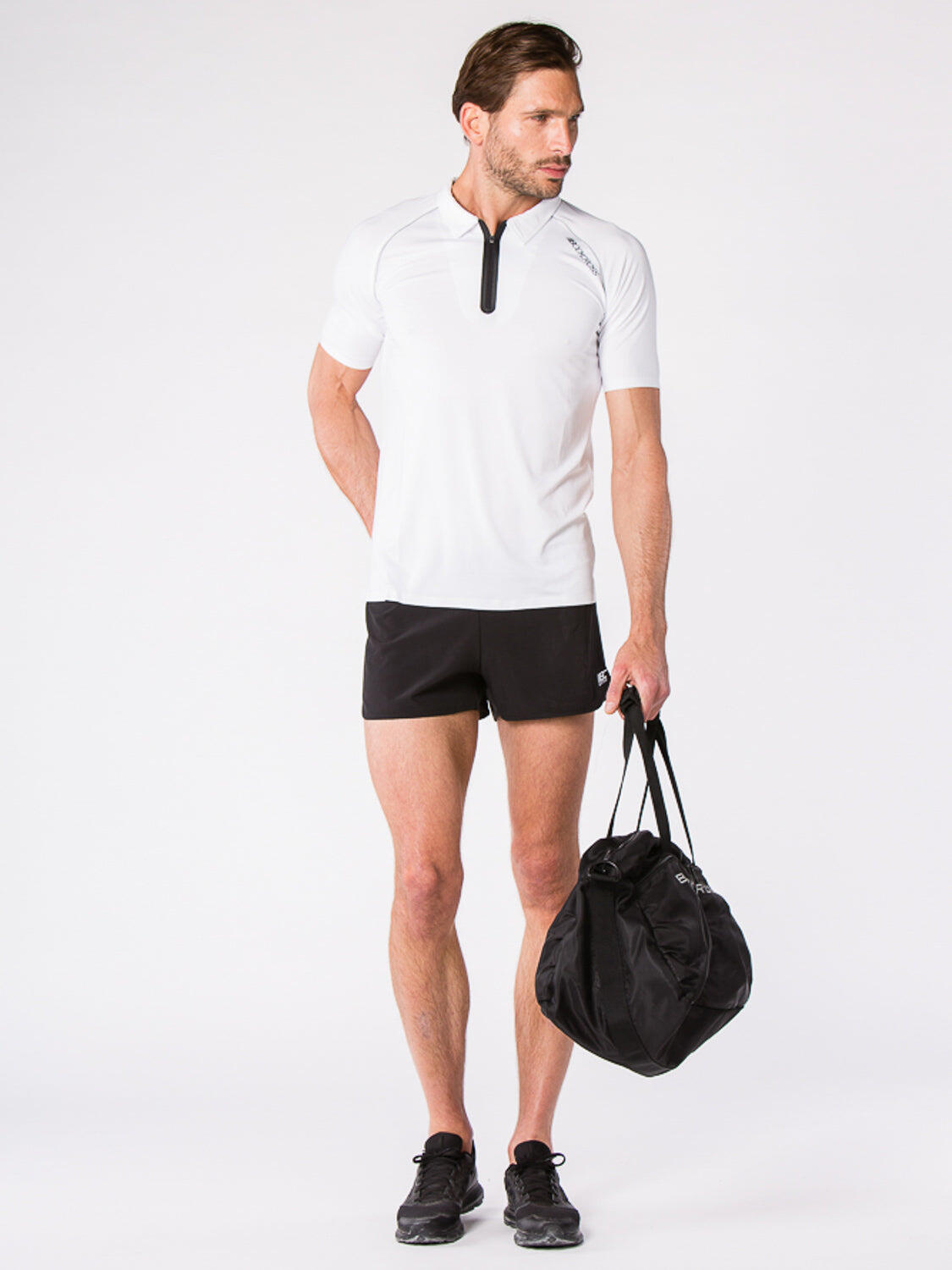 Polo OSVAL homme blanc technique zip waterproof thermocollé 6/7