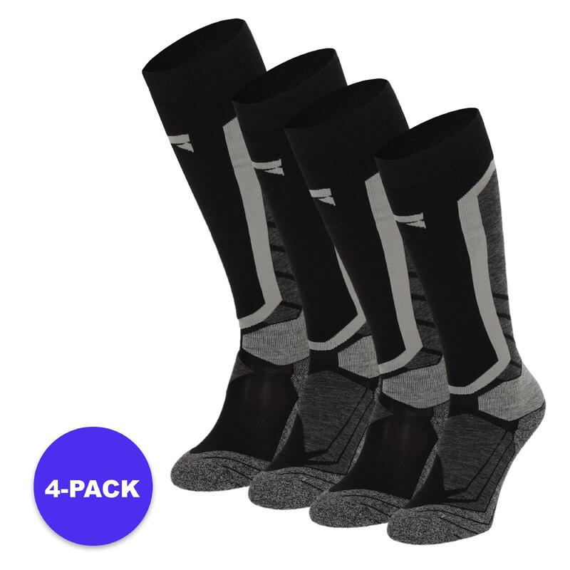 Chaussettes de snowboard Xtreme noires 4-PACK unisexe